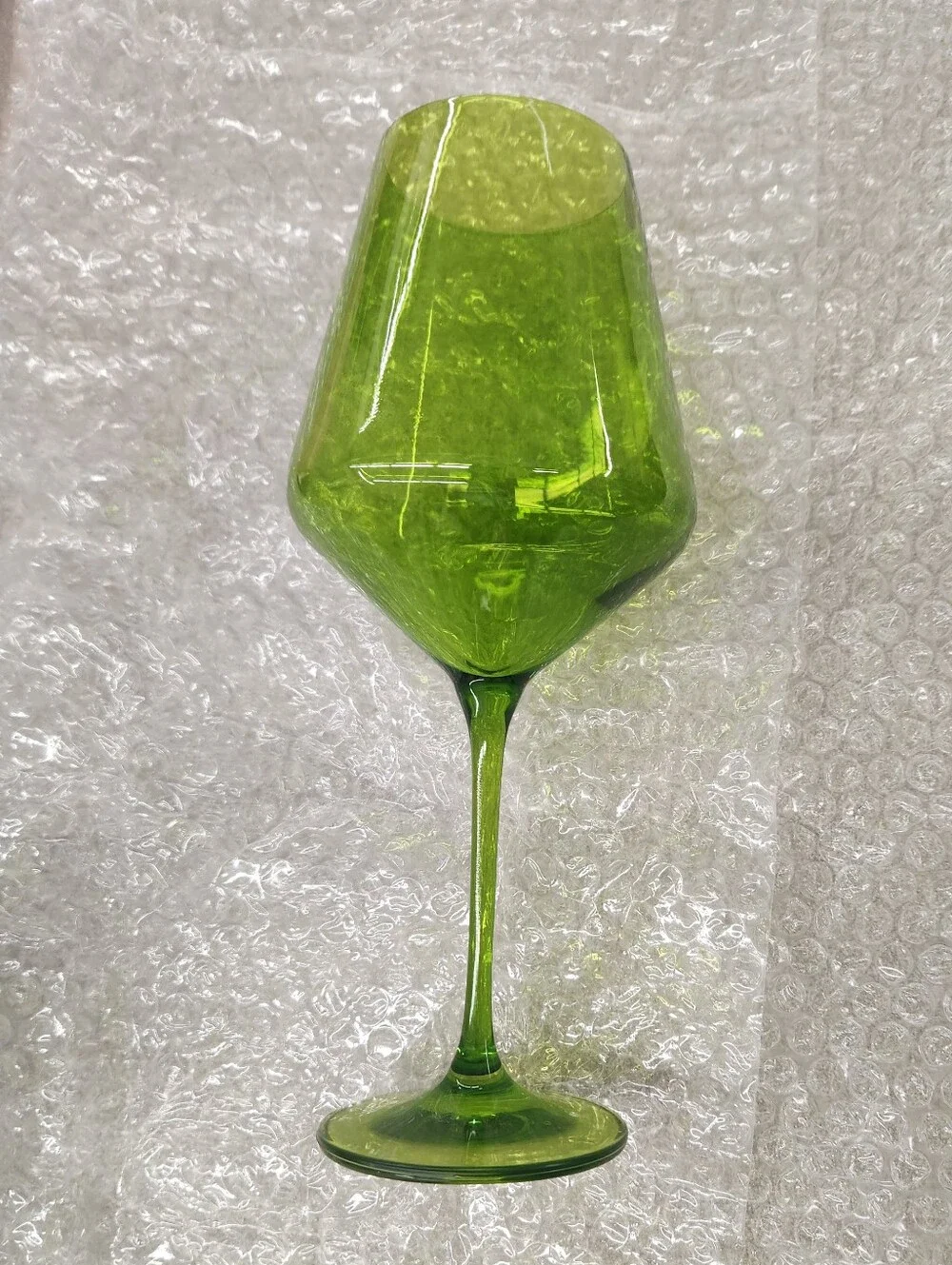 Estelle Colored Glass Wine Stemware Forest Green - Picture 2 of 6